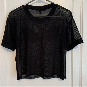 Black sheer tee